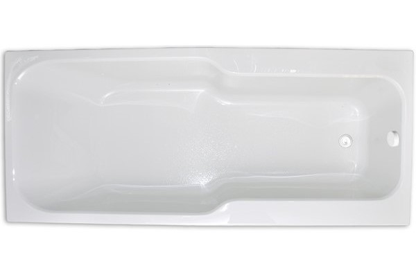 Long and Narrow Bath with End Drain