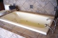 Rectangle End Drain Bath, Shown as a Whirlpool