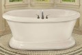 Oval Freestanding Tub with Thin Rim, Recessed Base