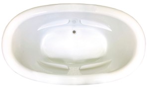 Top View, Center - Side Drain, 2 Sets of Armrests