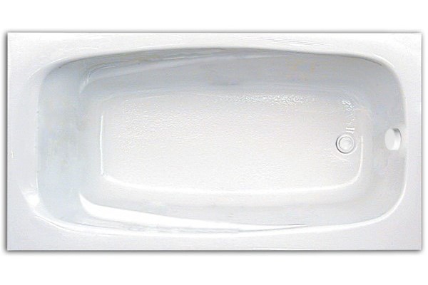 Rectangle Soaking Tub with Armrests, Oval Bathing Area