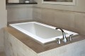 Rectangle Freestanding Tub with Wide Rim for Faucet