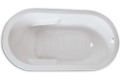 Oval Tub with Armrests, End Drain, Flat Rim