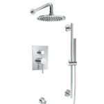 Pressure Balance Control, Hand Shower on Slide Bar & Large Showerhead