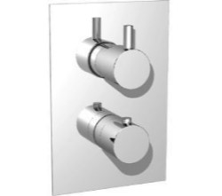 Square Thermostatic Trim, 2 Round Handles