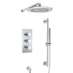 Line Drawing Thermostatic Control, Hand Shower and Showerhead