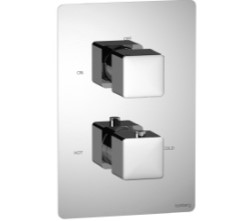 Thermostatic Trim, 2 Square Handles