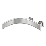 Left Curving Spout, Sink Faucet, Brushed Nickel