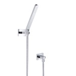 Square Wand Hand Shower with Rounded End and Hook