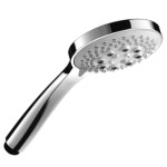 Flat Rubber Face Hand Shower - Round Handle