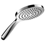 Flat Rubber Face Hand Shower - Round Handle