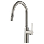 Modern Pull Out Spray Faucet with Round Design, Stainless Steel
