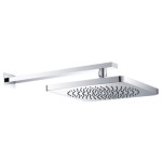 Square Shower Head with Square Wall Mount Arm