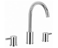 Curved Spout, Roman Tub Filler, Lever Handles