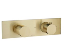 Horizontal Thermostatic Trim, 2 Round Handles