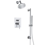 Pressure Balance Control with Diverter, Hand Shower on Slide Bar and Showerhead