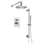 Pressure Balance Control with Diverter, Hand Shower on Slide Bar and Showerhead