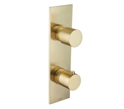 Narrow Thermostatic Trim, 2 Round Handles