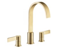 Widespread Sink Faucet with Flat, Swivel Spout