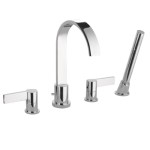4 Piece Deck Mount Tub Faucet with Hand Shower