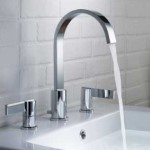 Widespread Sink Faucet with Thin Lever Handles