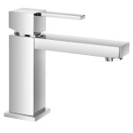 Square Single Hole Faucet with Top Lever Control