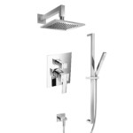 Pressure Balance Control with Diverter, Hand Shower on Slide Bar and Showerhead
