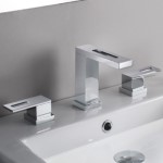  Square Style Widespread Sink Faucet with Spout Opening