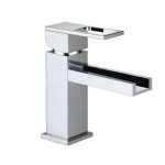 Single Hole Faucet with Open Waterfall Spout