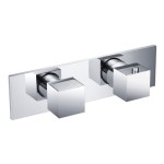 Horizontal Thermostatic Control with 2 Square Handles