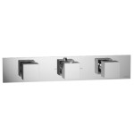 Rectangle Plate, Square 3 Handle Thermostatic Control