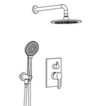 Line Drawing Pressure Balance Control, Hand Shower and Showerhead