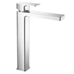 Tall, Square Style Single Hole Faucet with Top Lever Control