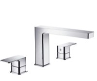 Rectangular 3 Piece Roman Tub Faucet