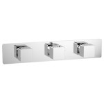 Rectangle Plate, Square 3 Handle Thermostatic Control