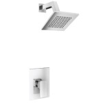 Pressure Balance Control and Square Wall Mount Showerhead