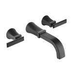 2 Handle Wall Faucet in Matte Black