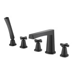 5 Piece Squared Tub Faucet with Hand Shower