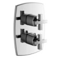 Vertical, 2 Cross Handle Thermostatic Control