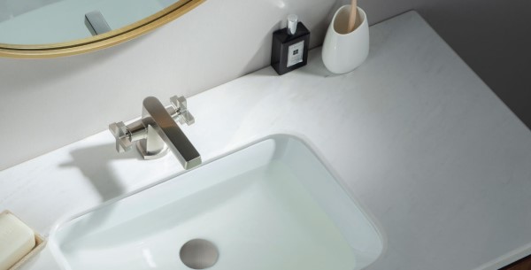 Single Hole Sink Faucet with Cross Handles, in Chrome