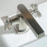 Single Hole Sink Faucet with Cross Handles, in Chrome
