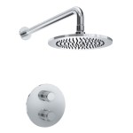 Line Drawing Thermostatic Control and Showerhead