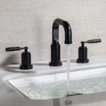 Matte Black Single Hole Sink Faucet with Lever Handle