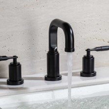 Modern Matte Black Widespread Sink Faucet, Serie 250