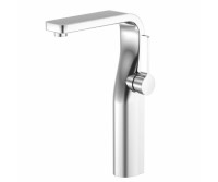 Tall Single Hole Faucet with Curving Base, Side Lever Control