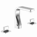 Paddle Handle Widespread Sink Faucet in Chrome