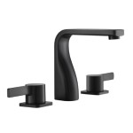 Lever Widespread Sink Faucet in Matte Black