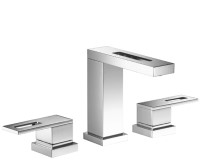 Square Style Widespread Sink Faucet with Spout Opening
