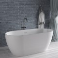 Oval Freestanding Bath, Thin Flat Rim & Curving Sides