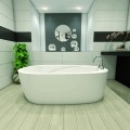 Oval Freestanding Tub with End Drain